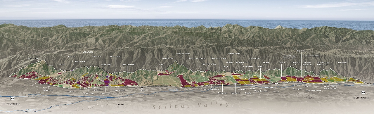 Map of Santa Lucia Highlands Vineyards