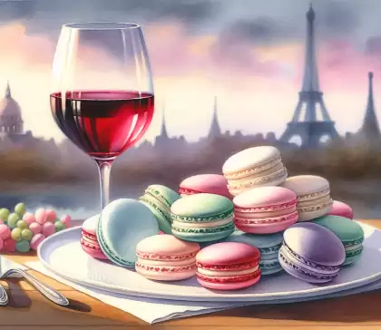 Delight in French Macarons and Fine Wines